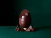 Unpackaged Belgian Dark Mint Egg on a rich green background