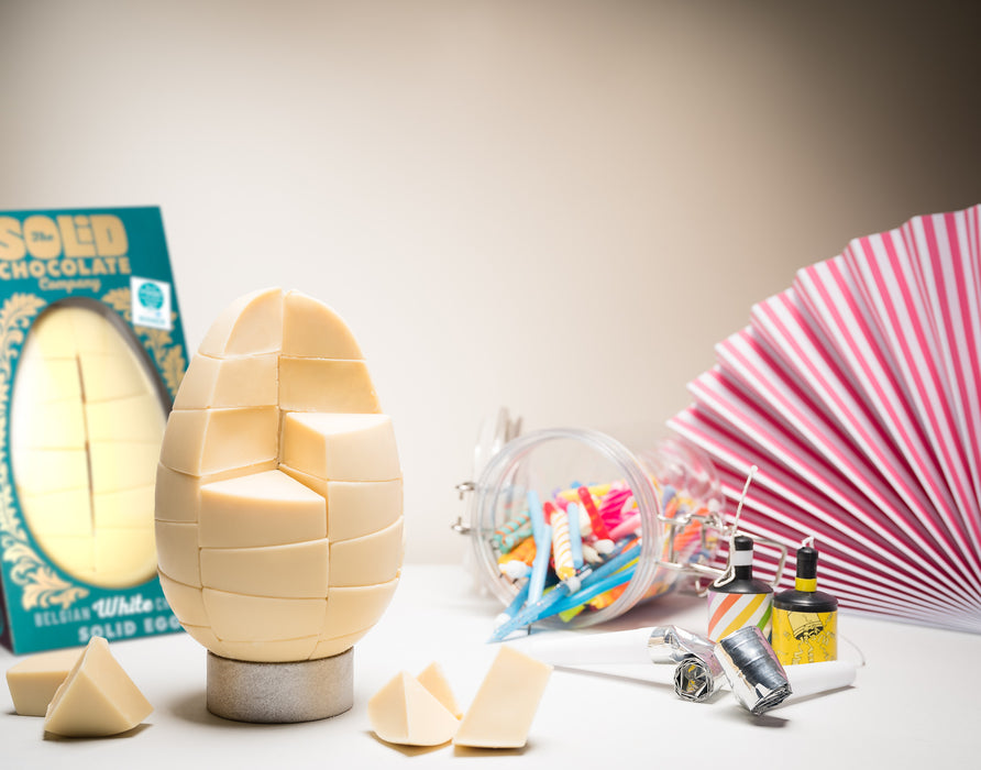 Solid White Belgian Chocolate Egg (750g)